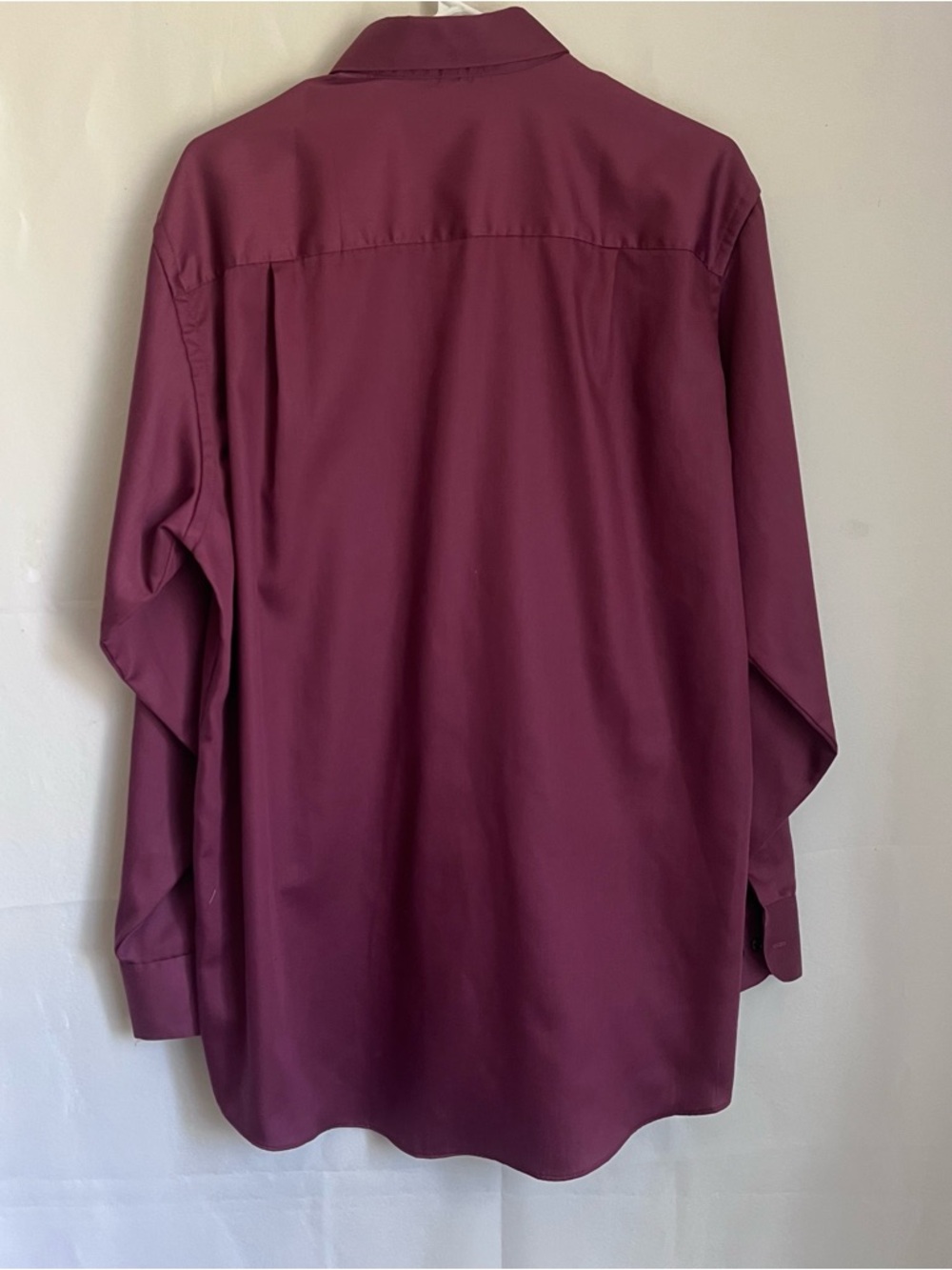 Men's Burgundy Long-Sleeve Dress Shirt Classic Fit Size 16 34/35 Geoffrey Beene - Picture 6 of 6
